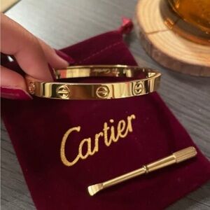 Cartier Yellow Gold Bangle with Tool